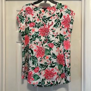 Express floral gramercy top size large